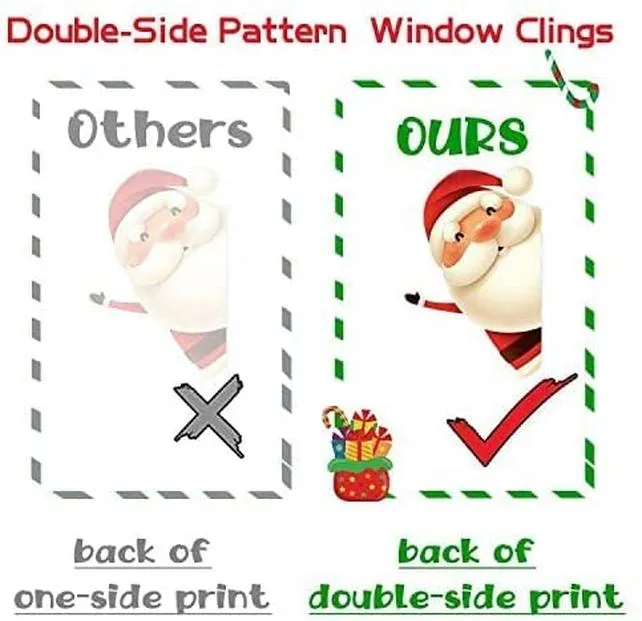 christmas snowflake window clings stickers for glass xmas decals decorations holiday snowflake santa claus reindeer decals for party