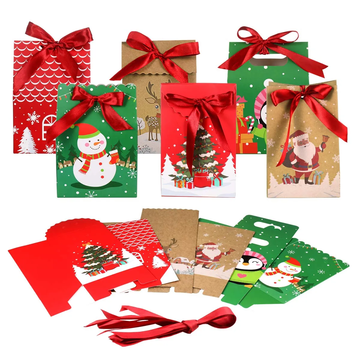 christmas gift boxes cookie boxes treat boxes 3d xmas house cardboard gable boxes for candy holiday party favor supplies christmas boxes for gift giving 6x3.5x3.5 inches