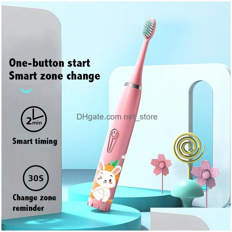 for children electric toothbrush cartoon pattern kids with replace the toothbrush head ultra electric toothbrush 220425