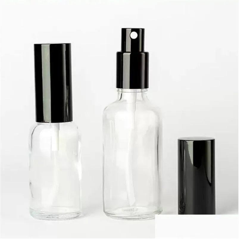 clear glass cosmetic bottle makeup pump container refillable mist spray bottles 5100ml