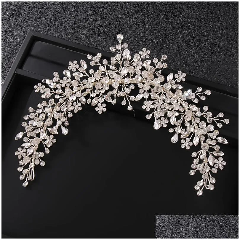 Hair Accessories Rhinestones Wedding Headbands For Bride Crystal Headband Hair Accessories Band Bridesmaid Head Jewelry Gift 220630 Dr Dhvoe