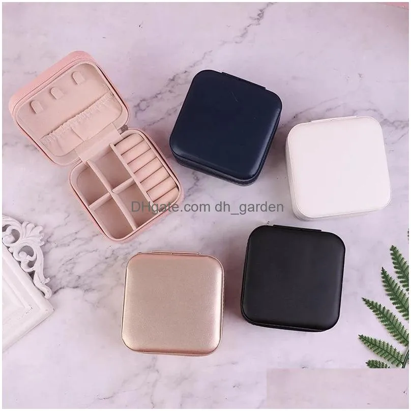 Jewelry Boxes Small Jewelry Organizer Display Storage Box Travel Jewellery Case Earrings Necklace Ring Holder For Proposal Wedding Dro Dht1N