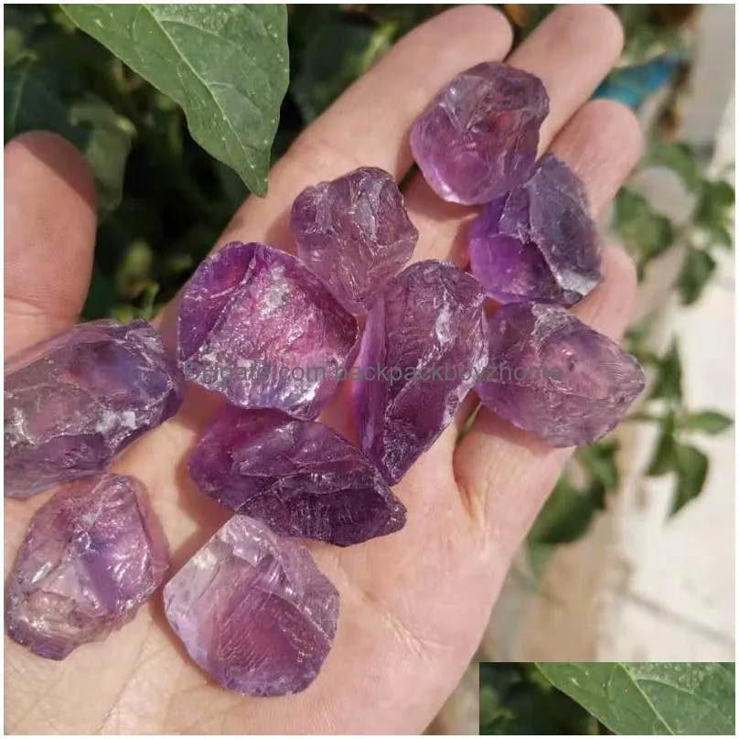 decorative objects figurines 100500g natural amethyst stones rough mineral crystal specimendecorative decorativedecorative