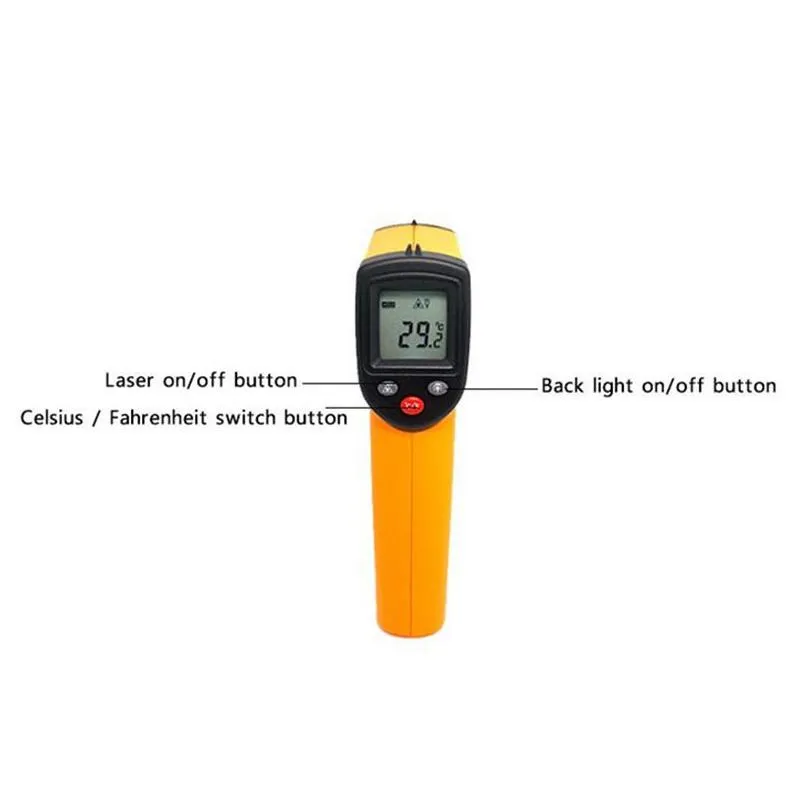 wholesale non contact digital laser infrared thermometer temperature instruments -50-400ﾰc temperature pyrometer ir laser point gun tester