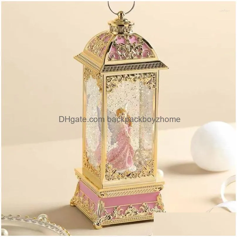 decorative figurines music box girl ballet decoration city of the sky rotating snow wind lamp childrens birthday gift girls