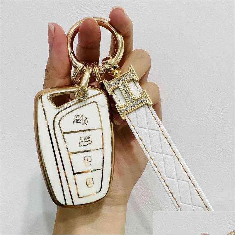 tpu car case shell for hyundai santa fe sport ix45 equus centennial genesis g80 grandeur azera 20132016 cover fob keychain 0919