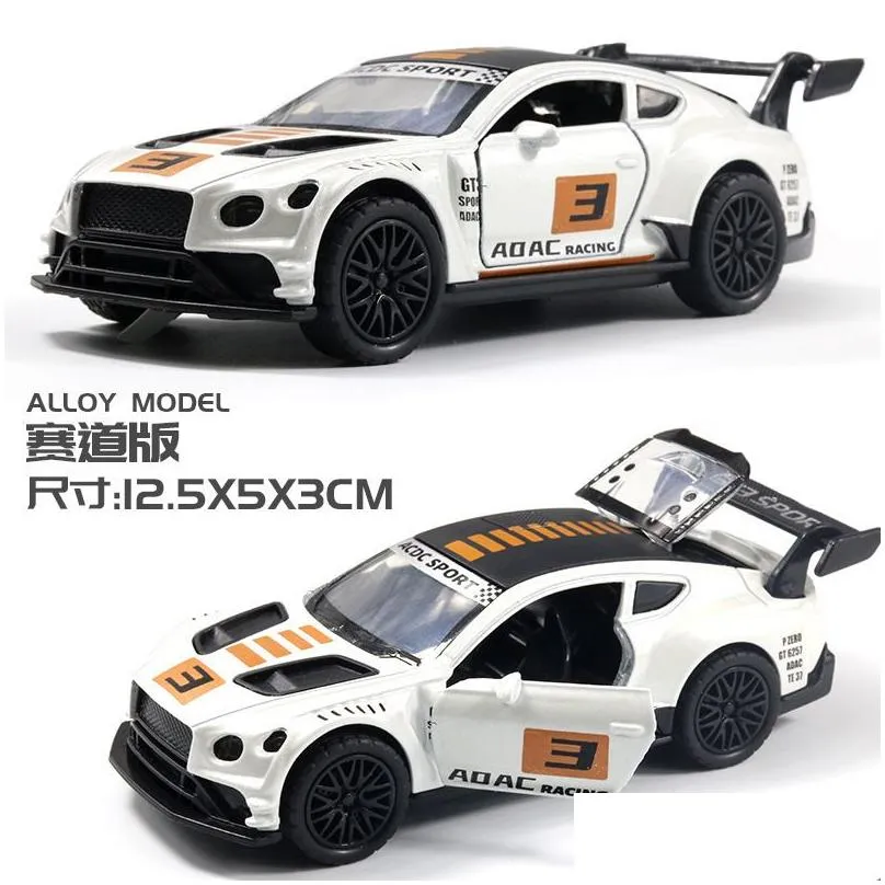 Diecast Model Cars Diecast Model Car 1/36 Porsche 911 Gtr Alloy Diecasts Toy Models Metal Vehiclesdouble Door Pl Back Collectable Toys Dhi8A