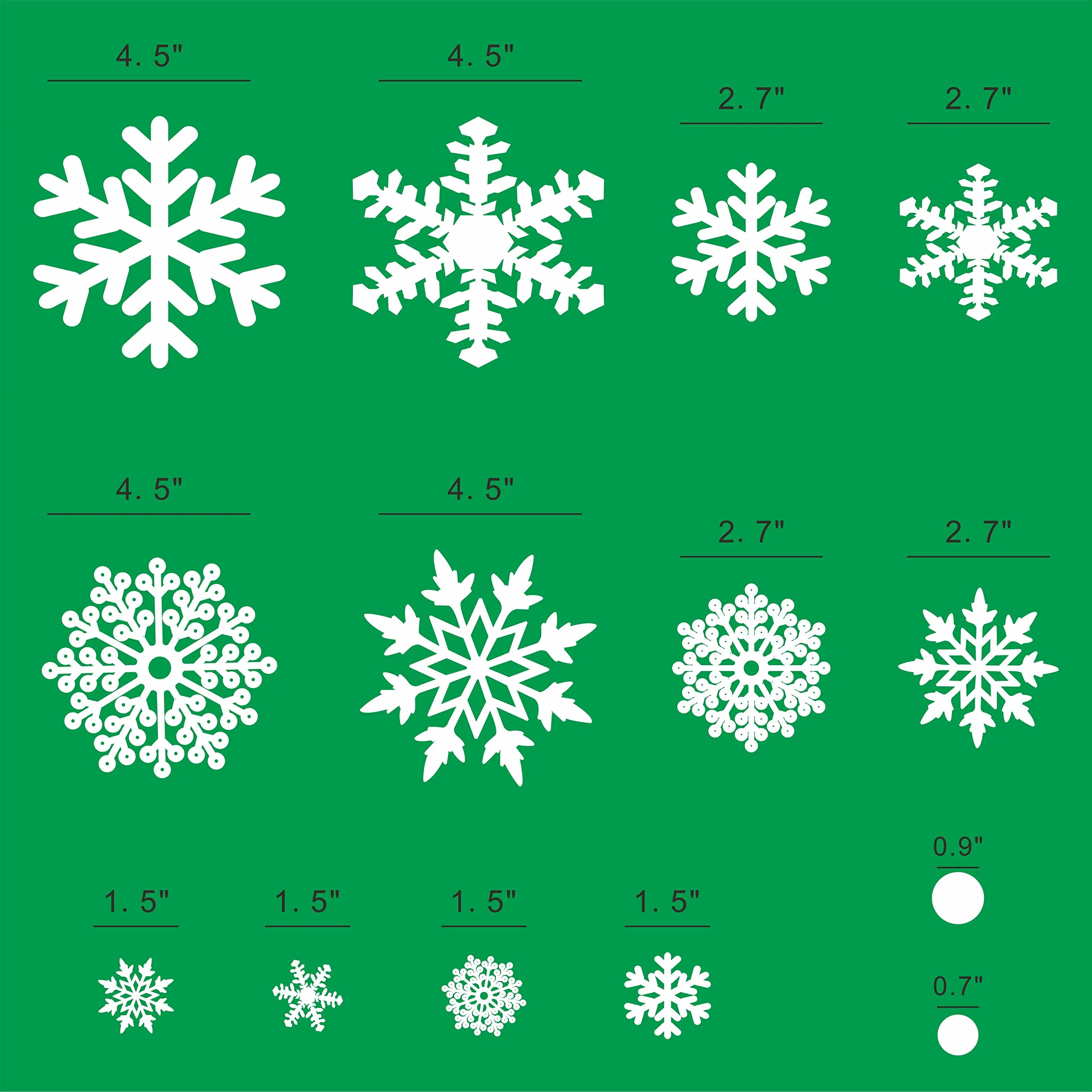 christmas snowflake window glass cling stickers large size santa claus xmas trees decals for party holiday ornaments 11 sheets