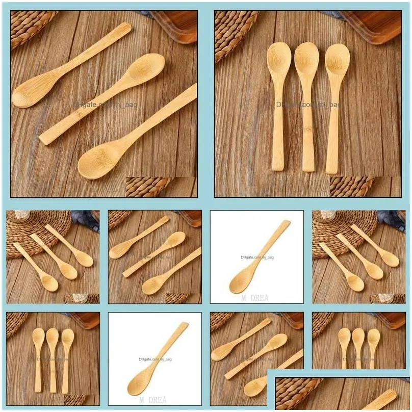 Spoons 16X3Cm Bamboo Spoons Ice Cream Honey Spoon Kitchen Using Scoop Drop Delivery Home Garden Dining Bar Flatware Dhn4U