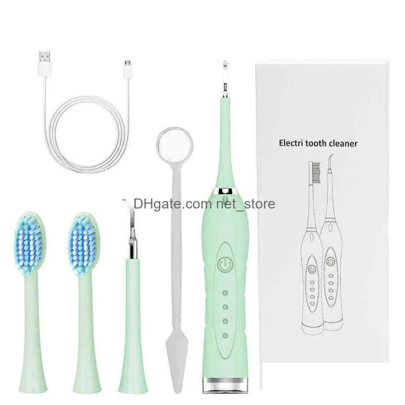 3 in 1 electric toothbrush with mirror professional dental calculus remover sonic tartar tooth stain teeth cleaning kit 220713