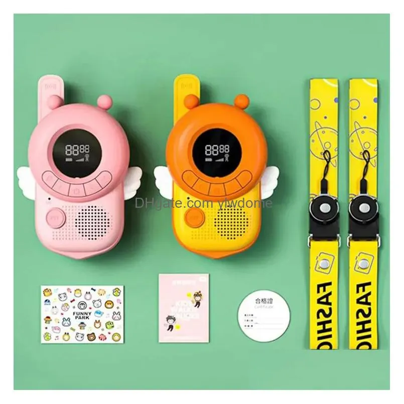 Toy Walkie Talkies Mini Cute Style Child Walkie Talkie Portable Two Way Radio 3Km Set For Kids Toy Drop Delivery Toys Gifts Electronic Dhy3M