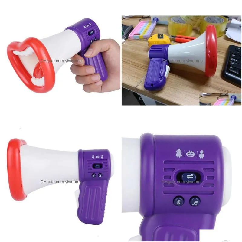 Toy Walkie Talkies Toy Walkie Talkies Funny Voice Changing Battery Powered Recording Laughter Change Megaphone For Children Birthday G Dhudg