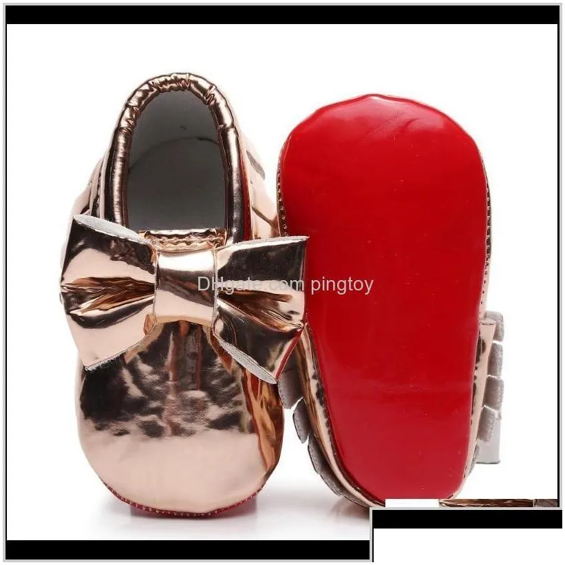 Shoes Baby Kids Maternitypatent Pu Leather Tassel Baby Moasins Big Bowknot  First Walkers For 024M Boys Girls Toddlers