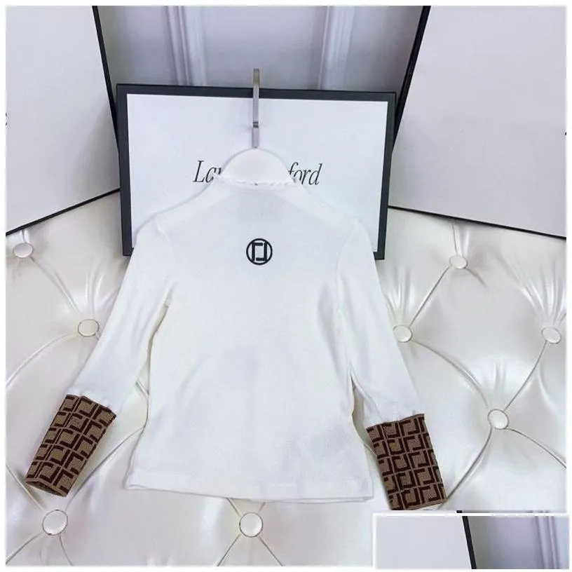 clothing sets designer baby girls children long sleeve white t-shirt classic brand clothes spring kids dress set luxury letter drop de