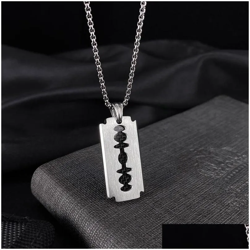 Pendant Necklaces Stainless Steel Necklace Men Garment Accessories Hip-Hop Chain Jewelry Drop Delivery Jewelry Necklaces Pendants Dhxci