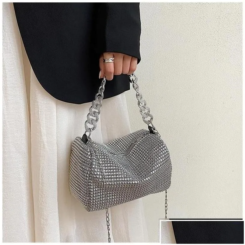 wallets shoder bags luxury rhinestone chain crossbdoy bag female portable small handbag women underarm pillow dessiggn clutch purse