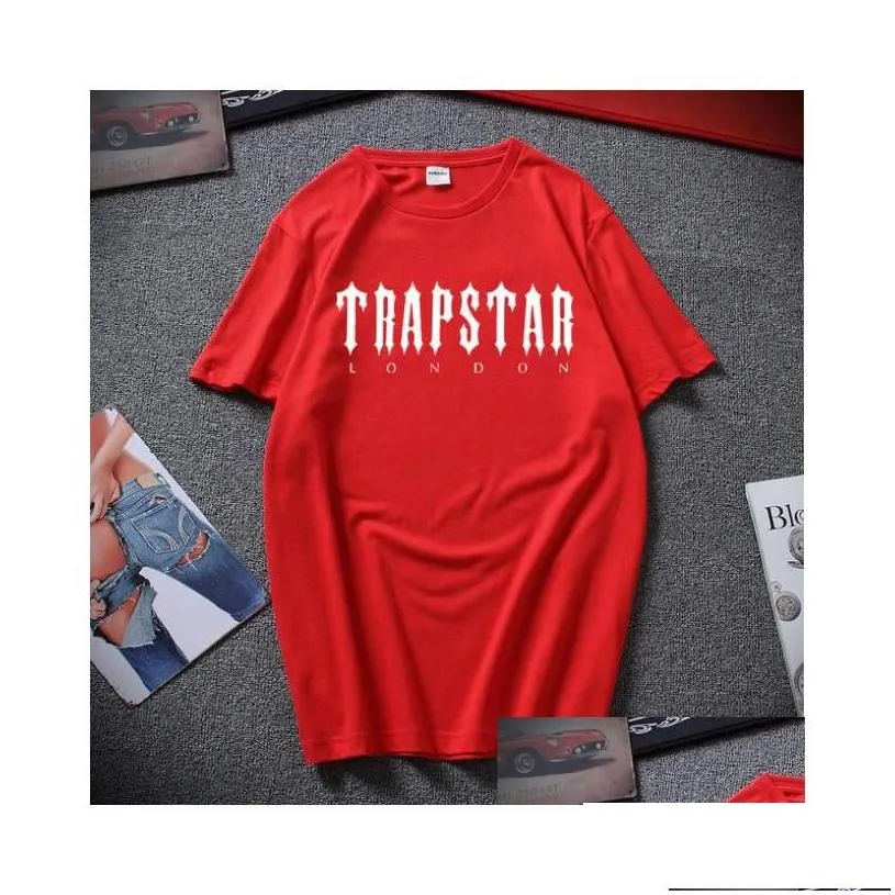 MenS TShirts 2022 Mens Trapstar T Shirt Designer Men Women Hip Hop Top Print Tshirt Summer Fashion Black Sportswear Brand Sweatshi