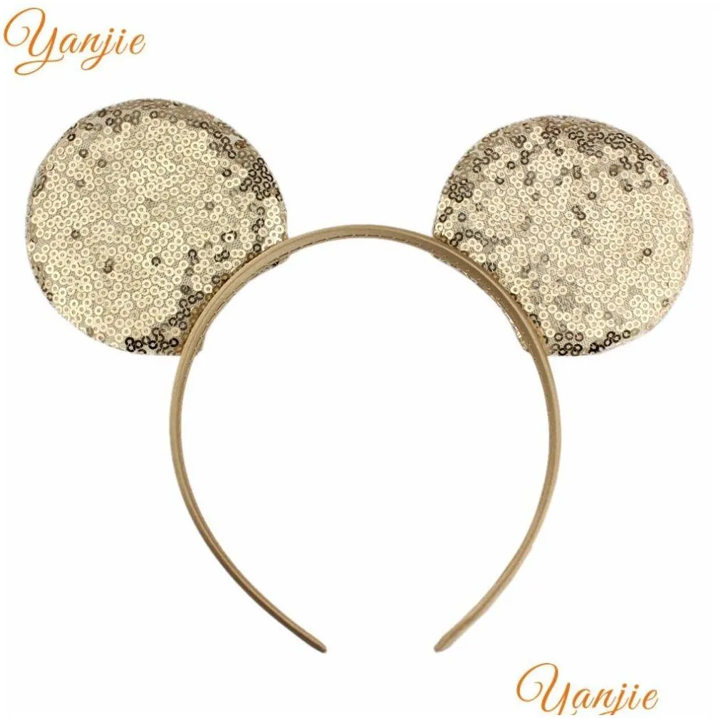 14pcs lot 2020 fashion sequins mouse ears headband glittle diy girls hair accessories for women hairband party accesorios mujer