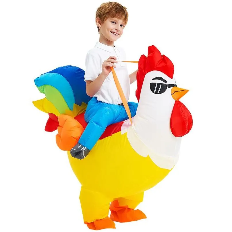 Special Occasions Special Ocns Kids Child Inflatable Rooster Costume Shark Animal Mascot Dress Suit Halloween Party Cosplay Costumes F Dhg30