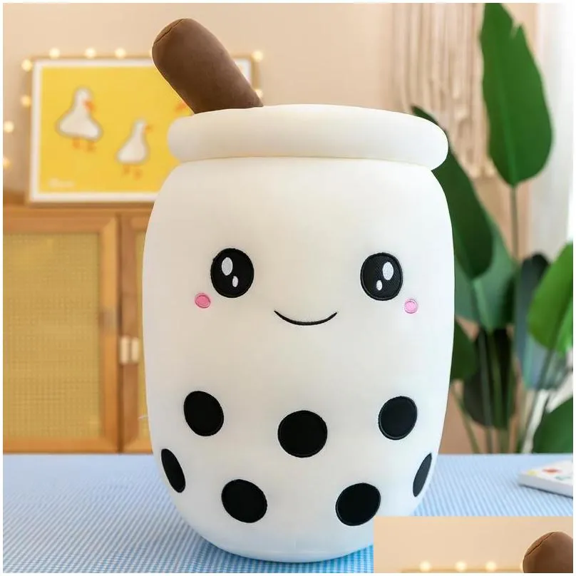 24cm 35cm 50cm cute stuffed pearl cup shape toy kawaii peluch bubble cartoon milk tea boba plushie plush toy dlh904