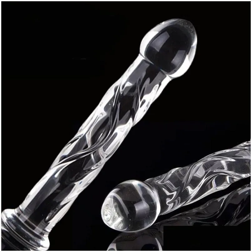beauty items new y products glass anal plug crystal real dildo penis tools for men women ass vagina screw anal artificial dick