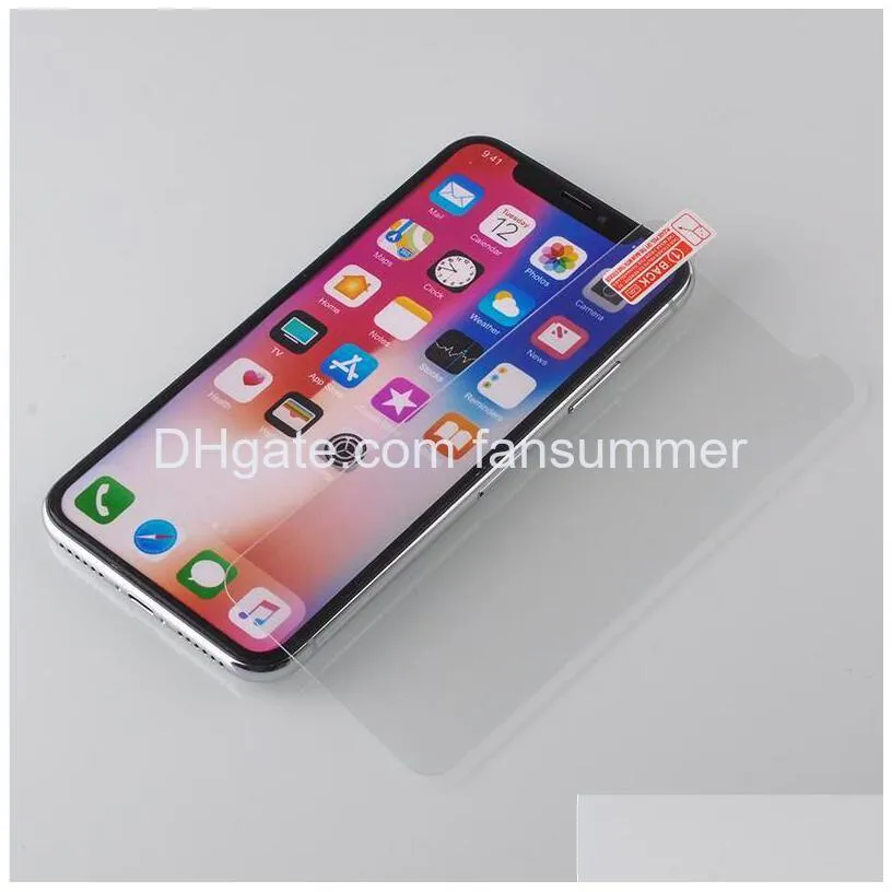 for iphone 12 11 mini pro max xs max xr 8 plus tempered glass screen protector 2.5d 9h with package for samsung