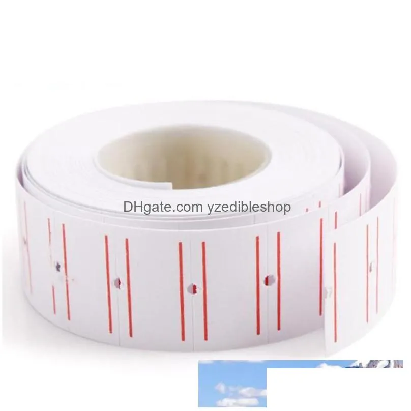 wholesale 10 rolls /set price label paper tag tagging pricing for gun white 500pcs/roll