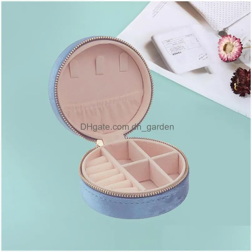 Jewelry Boxes Travel Veet Jewelry Box Mini Gifts Case For Women Girls Small Portable Organizer Boxes Rings Earrings Necklaces Bracelet Dhgx7
