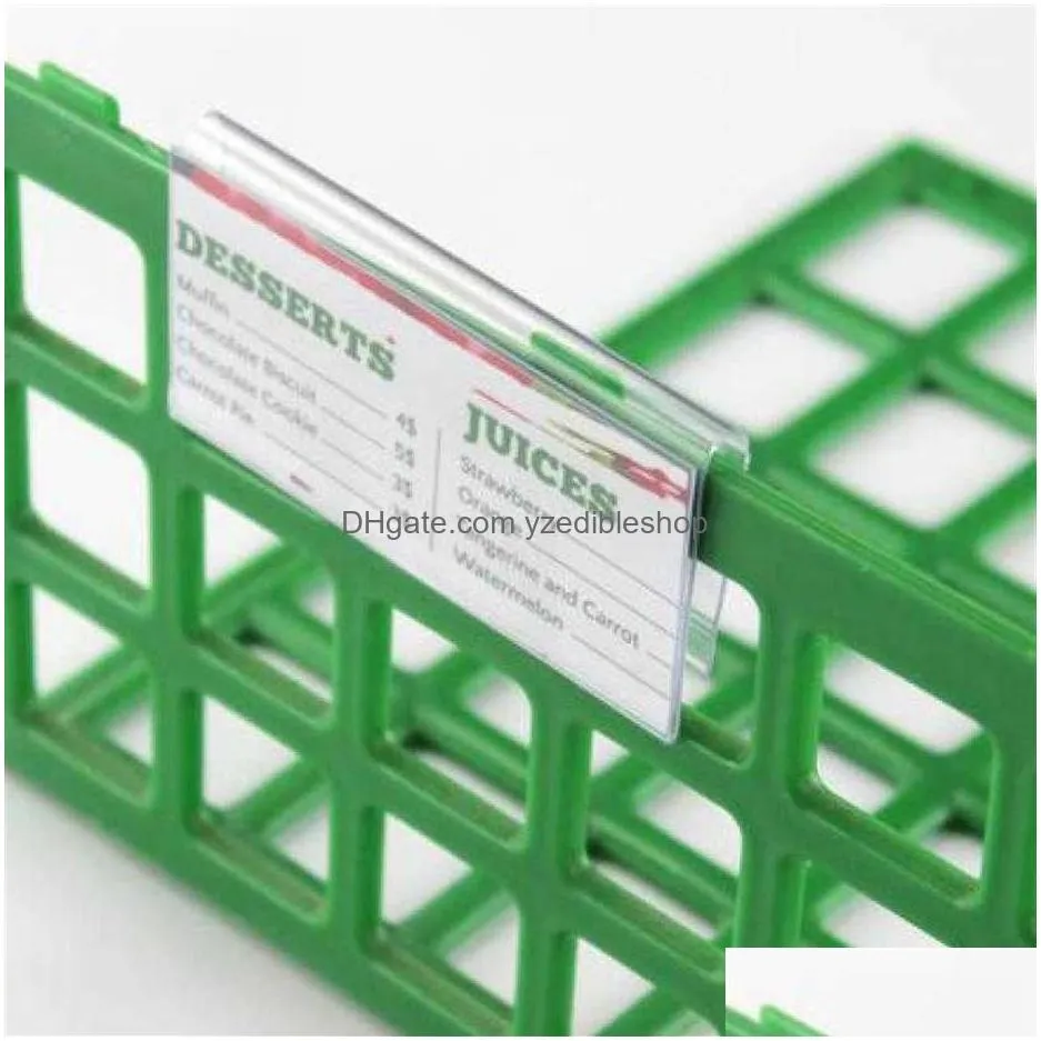 wholesale 10 8 6cmx4 2cm clear plastic pvc tag sign label display clip holder for supermarket store wood glass shelf fitting