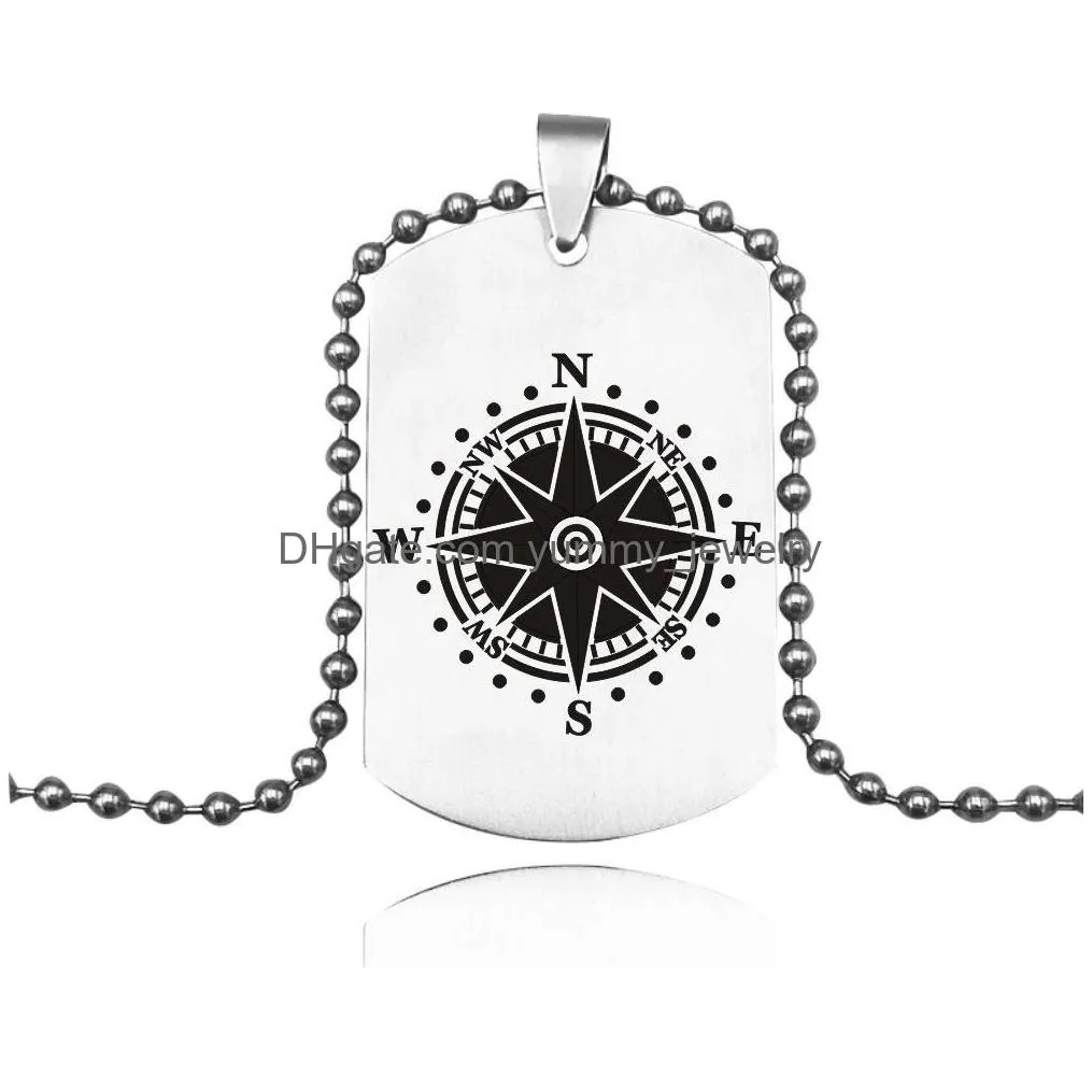 Pendant Necklaces To My Son Daughter Love Dad Necklaces For Men Women Stainless Steel Dog Tag Pendant Beads Chains Fashion Family Jewe Dhojg