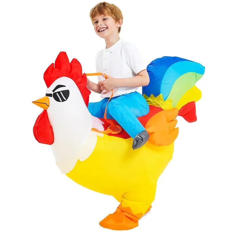 Special Occasions Special Ocns Kids Child Inflatable Rooster Costume Shark Animal Mascot Dress Suit Halloween Party Cosplay Costumes F Dhg30