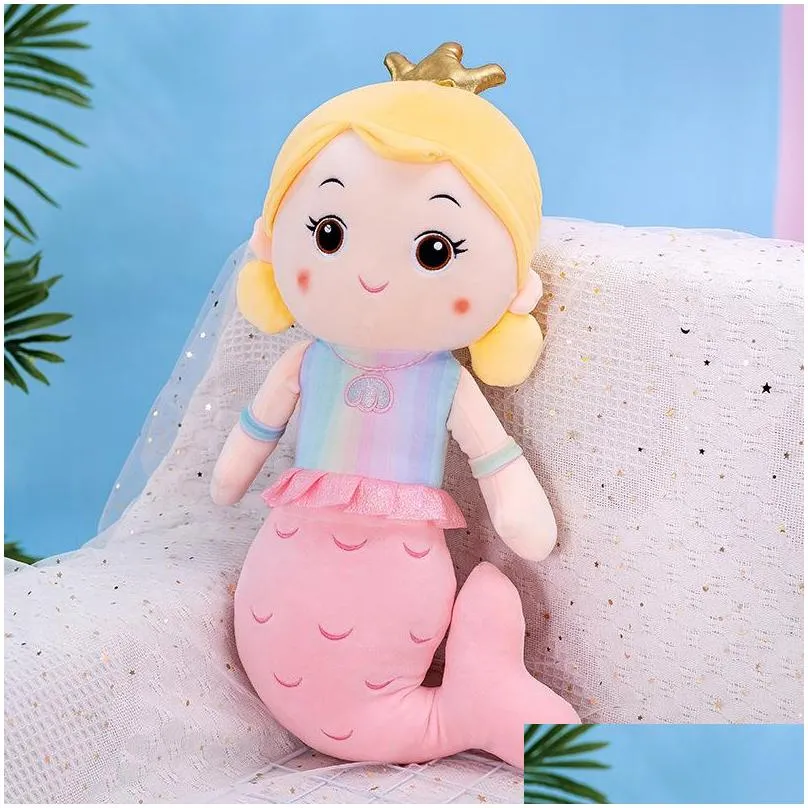 creative lovely mermaid plush animals sleeping pillow doll toy action figure large girl doll wholesale