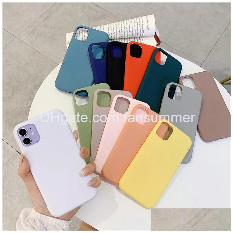 soft tpu phone case for iphone 12 11 pro max xs xr 7 8 plus se 2 multi color protective shell cover