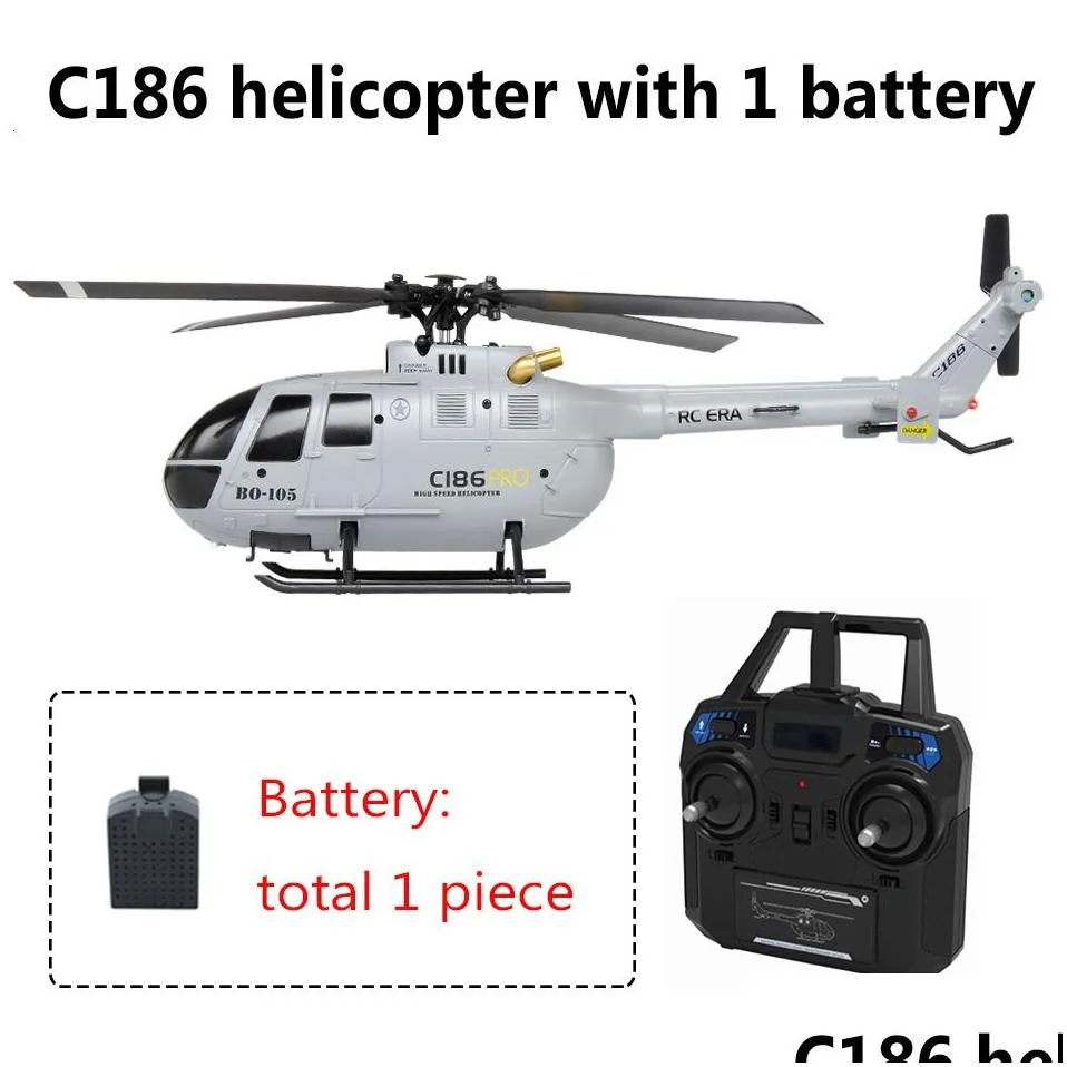 Intelligent Uav Intelligent Uav C186 Pro Rc Helicopter For Adts 2 4G 4 Channel Bo105 Scale With Matic Stabilization System Hobby Toys Dh0Ka