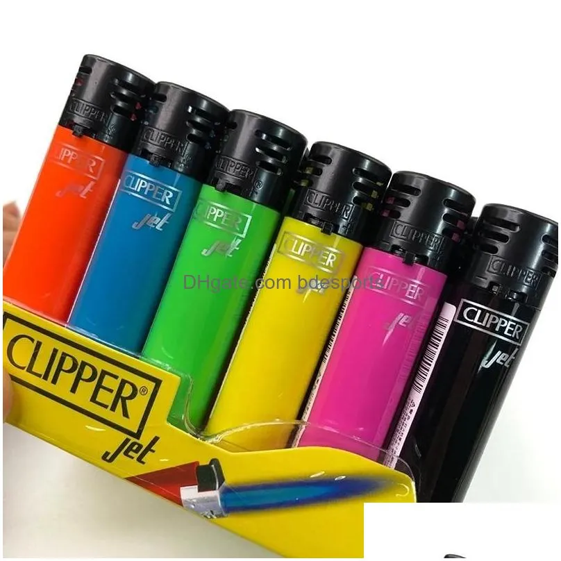 Lighters Original Nylon Clipper Torch Lighter Red Flame  Lighters Gas Butane Cigarette Pipe Smoking Refill Portable Windproof Whole Dhokn