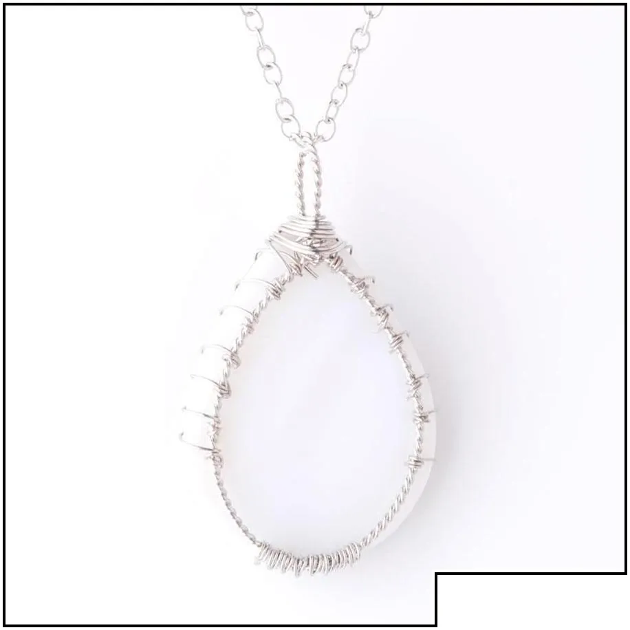 pendant necklaces tree of life wire wrap teardrop pearl bead pendant natural colourf abalone shell jewelry gift bw919 dro carshop2006