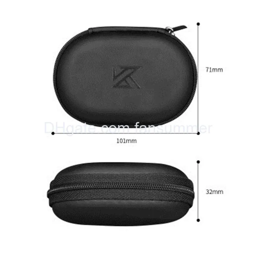 kz earphone case pu leather headphone storage bag earphone holder pouch storage carrying hard bag box for kz headphones