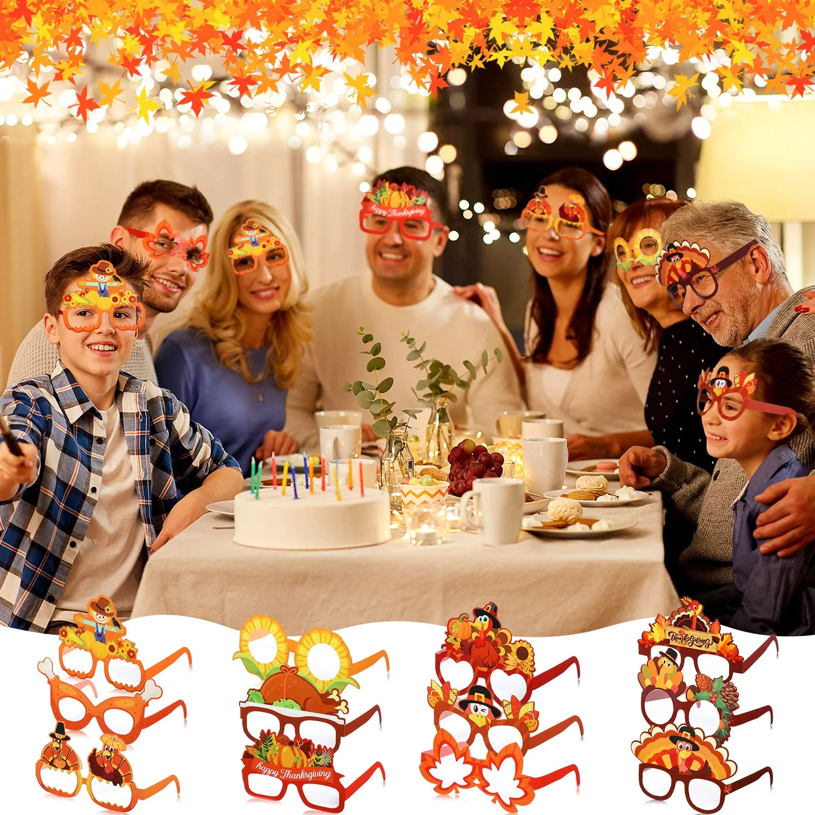 thanksgivings glasses thanksgiving turkey sunglasses pumpkin maple leaf thanksgiving party paper glasses photo prop for kids thanksgiving fall harvest party birthday party favors supplies