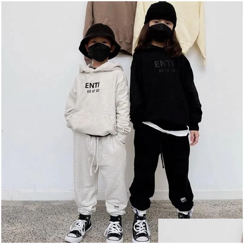 baby kids clothing sets designer long sleeve hoodies and pants set boys girls luxury tracksuits children outfit sportsuits  hoodie