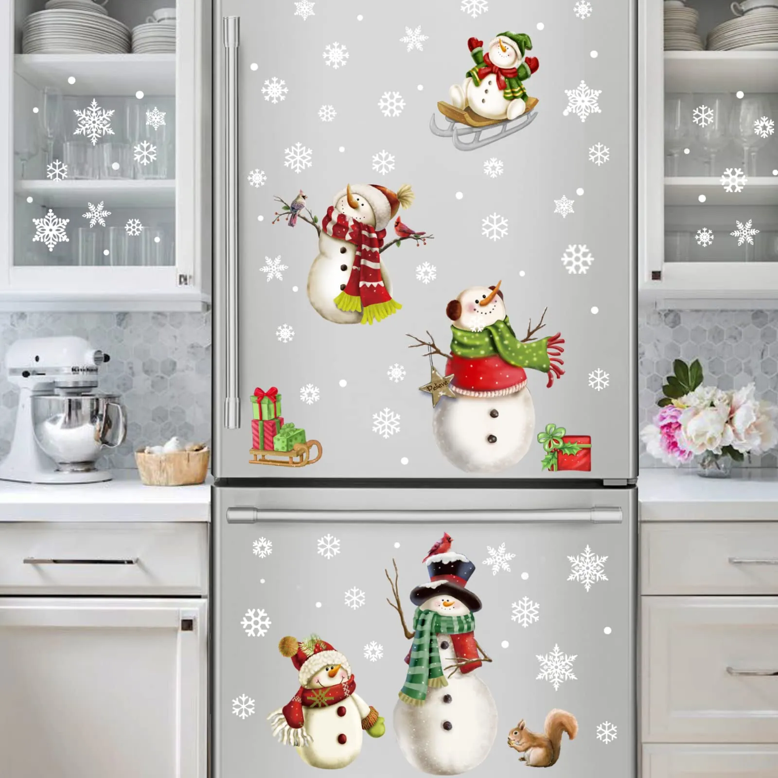 christmas snowflake christmas windows clings stickers snowman window decals white snowflake window clings stickers for windows glass pvc static christmas window stickers for winter party christmas decorations holiday christmas