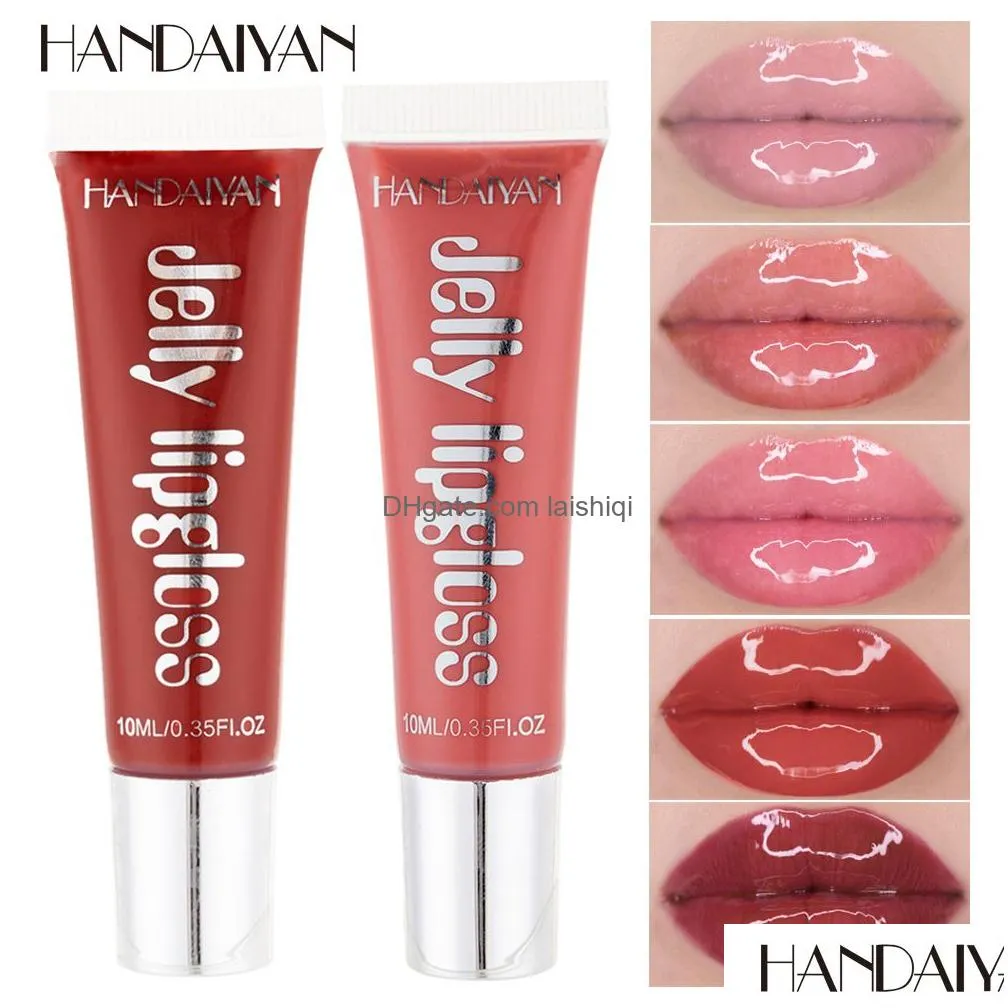 drop handaiyan jelly lip gloss moisturizing shiny glitter liquid lipstick clear lipgloss beauty cosmetics lip tint make up