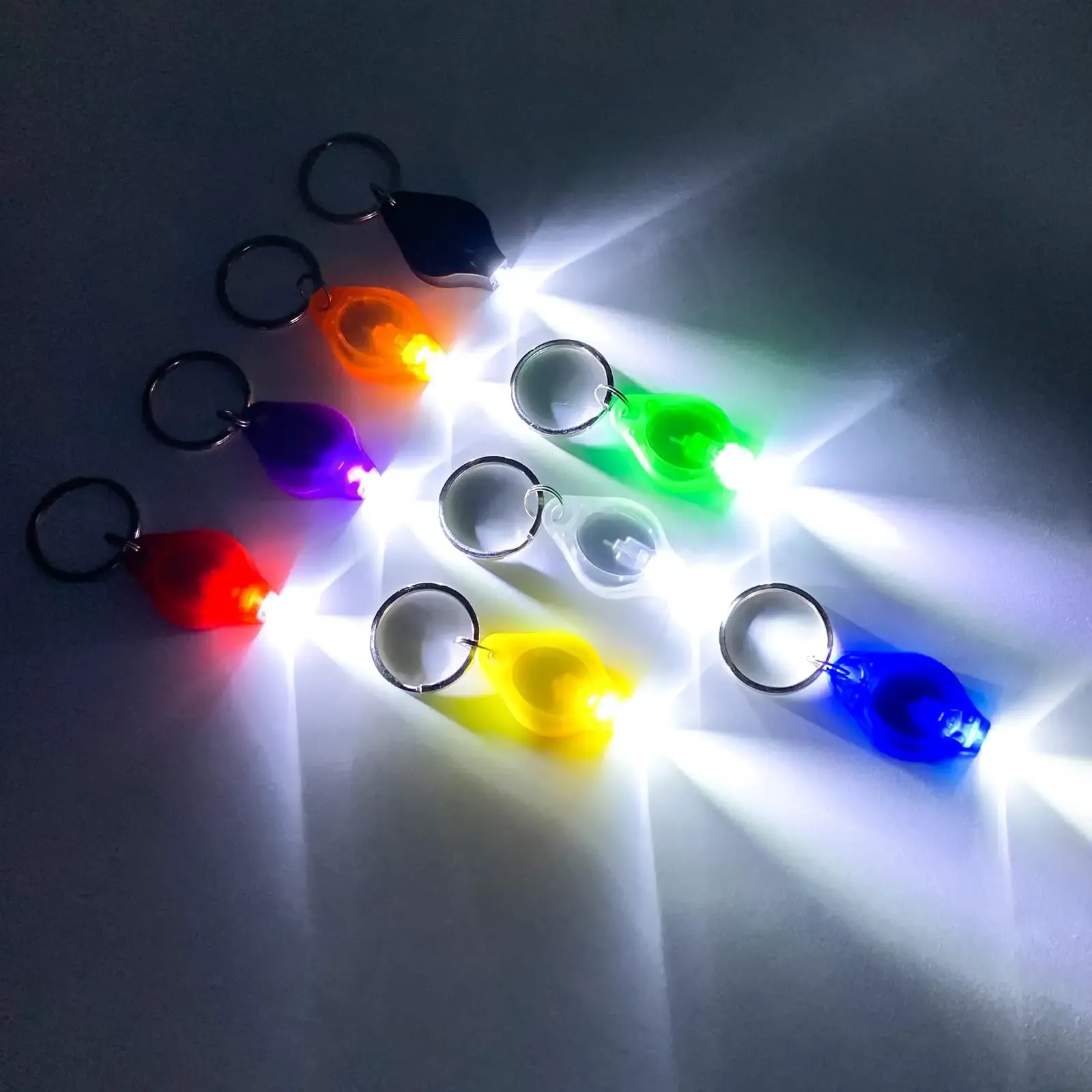 led keychain mini flashlight portable key ring flashlights with ring 8 color shells very bright led keychain light dog light for outdoors include battery white beam