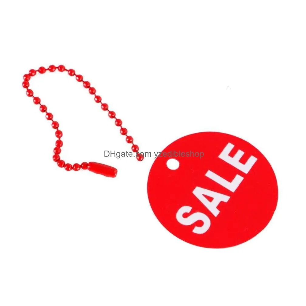 wholesale round pvc sale tags reusable plastic discount price tag shoes hangtag kid dress clothes bag label promo sign card string