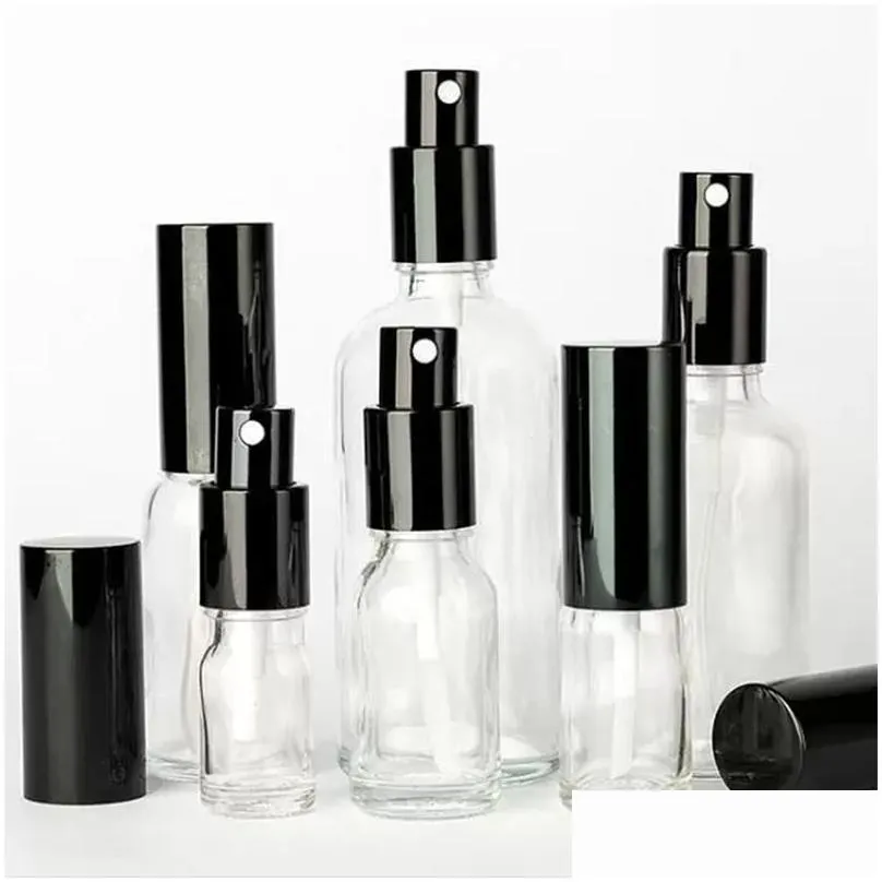 clear glass cosmetic bottle makeup pump container refillable mist spray bottles 5100ml