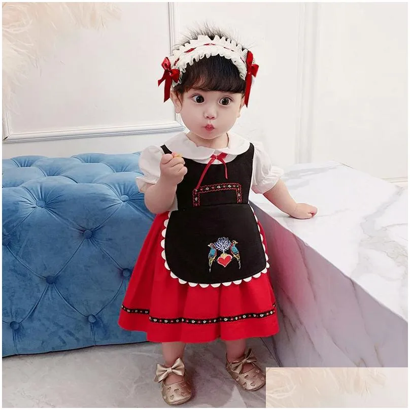 Special Occasions Special Ocns Baby Princess Dress Children Oktoberfest Costumes German Kids Girl Beer Maid Heidi Costume Bavarian Dir Dhebv