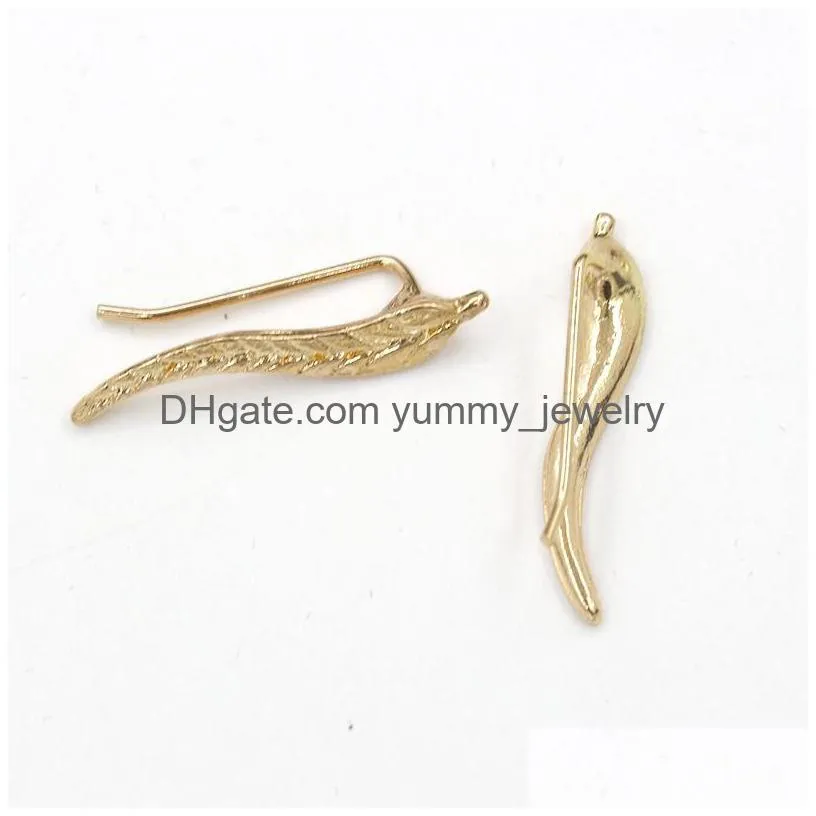 Ear Cuff New Fashion Earrings Jewelry Womens Sier Glod Leaf Female Alloy Ear Cuff For Ladies Drop Delivery Jewelry Earrings Dhzl9