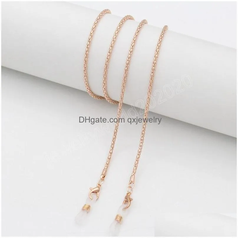 Eyeglasses Chains Fashion Eyeglass Chains For Women Gold Color Sunglasses Glasses Cord Holder Eyewear Lanyard Necklace Strap Rope Drop Dhb6H