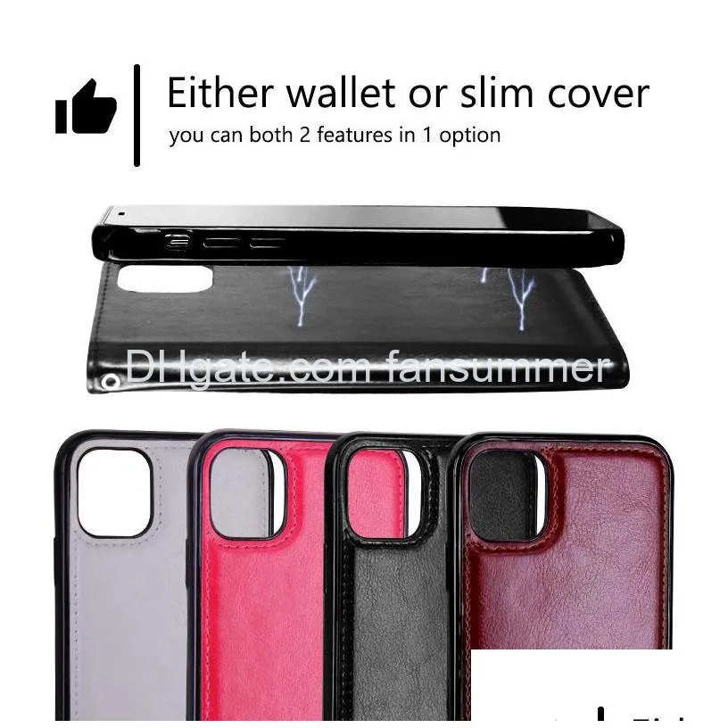 cyberstore phone cases leather wallet case magnetic 2in1 detachable cover case for iphone 14 13 12 11 pro xs max 7 8 samsung note10 s10