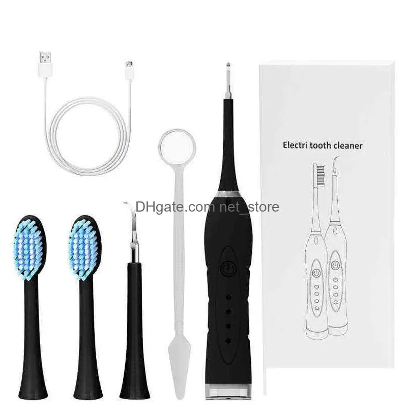 3 in 1 electric toothbrush with mirror professional dental calculus remover sonic tartar tooth stain teeth cleaning kit 220713