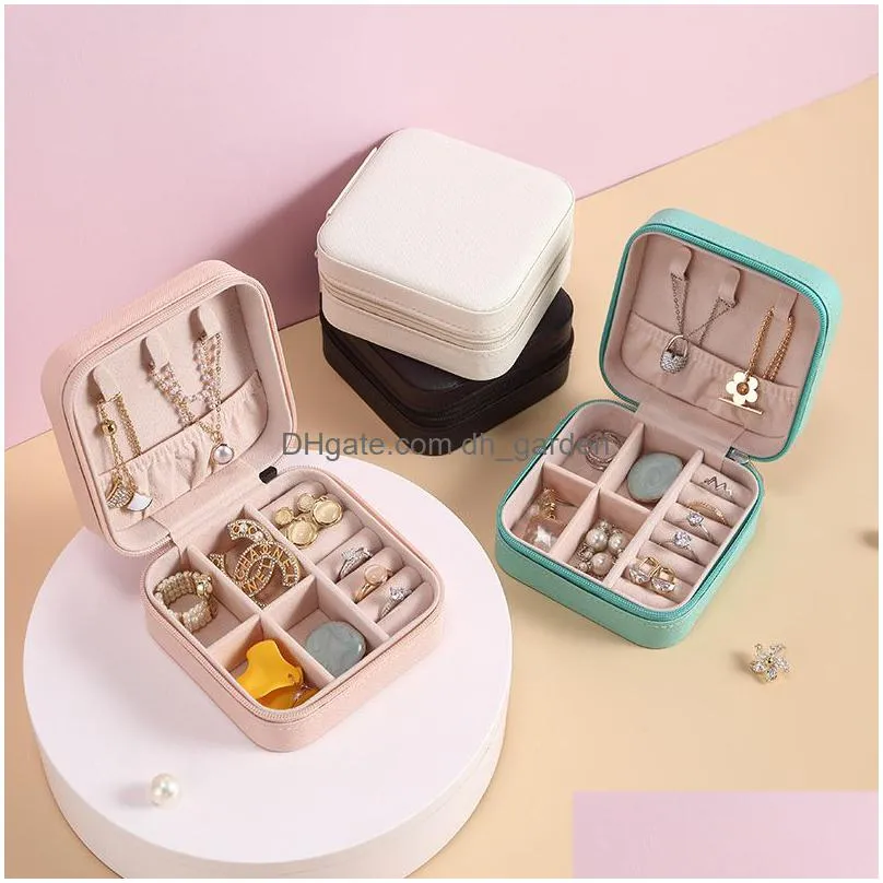 Jewelry Boxes Jewelry Organizer Display Storage Box Travel Jewellery Case Earrings Necklace Ring Holder For Proposal Wedding Drop Deli Dhqaq